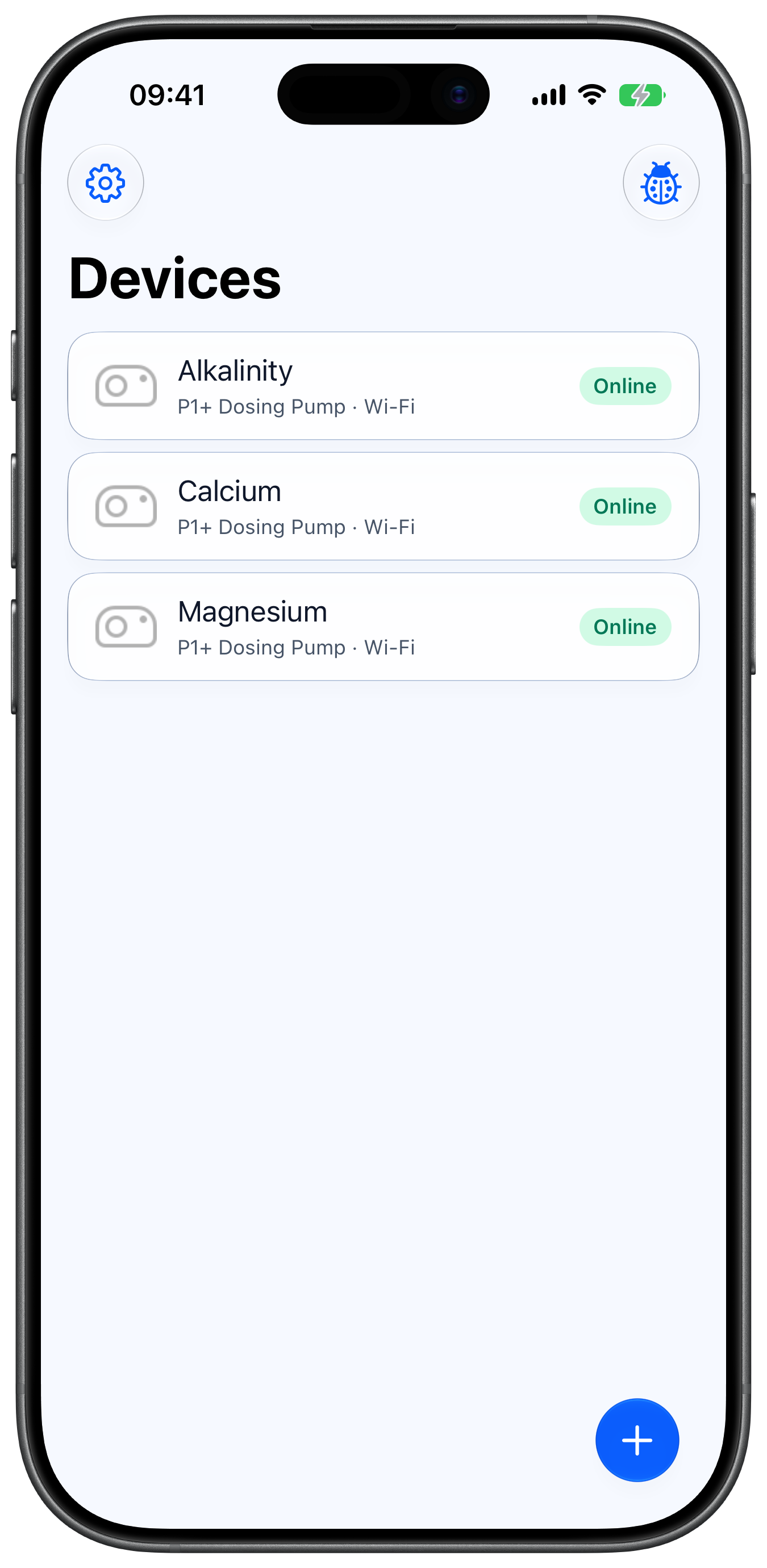 Liste des appareils Rheon sur un iPhone 17